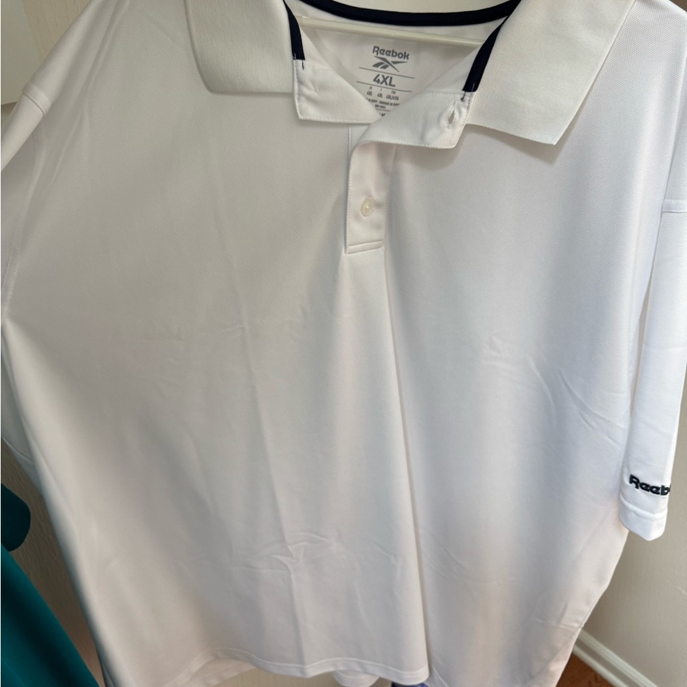Reebok Golf Men's White Polo Shirt 4XL Speed Wick